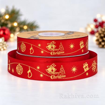 Коледна сатенена панделка